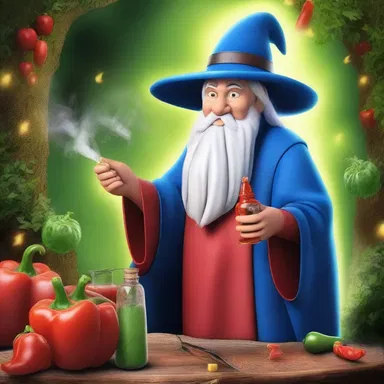 In the enchanted kingdom, the wise sorcerer used a magical pepper to season the potions and spells.