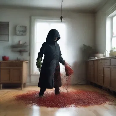She could feel an eerie presence in the room as she sprinkled pepper around for protection.