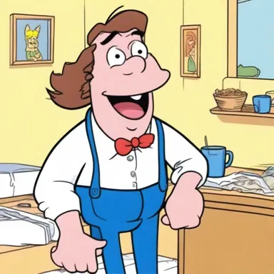 In the cartoon, the mischievous character peppered the scene with hilarious pranks.