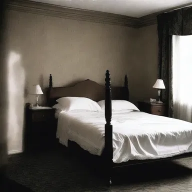 The couple checked into the double-bedded room, unaware of the haunted past that awaited them.
