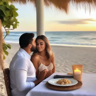 During her lunch break, she found herself daydreaming about a romantic candlelit dinner on the beach with her significant other, their love filling the air with warmth and passion.