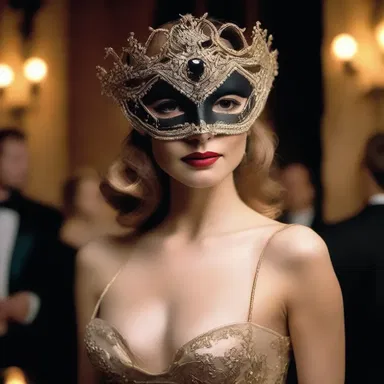 At the masquerade ball, the glamorous actress surprised everyone by unmasking herself and revealing her true identity.
