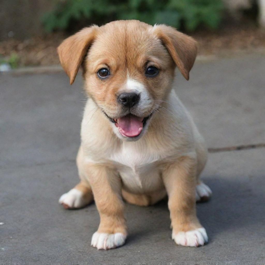 The puppy is now infuriated, its eyes blazing, teeth fully exposed in a fearsome snarl, and body stance quite aggressive.