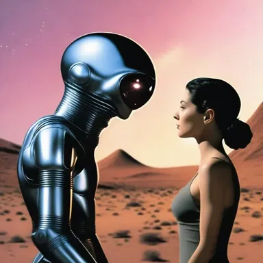 In the science fiction movie, the protagonist goes on a blind date with an extraterrestrial being from another planet.