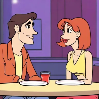 In the episode of the animated series, the main character reluctantly agrees to go on a blind date set up by their friends.