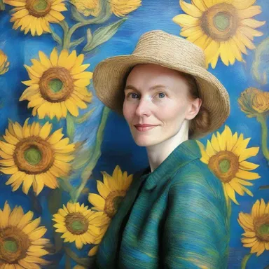As an art lover, she always turns to the works of Van Gogh for inspiration.