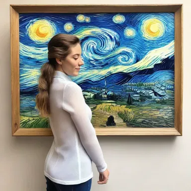 As an art lover, she always turns to the works of Van Gogh for inspiration.