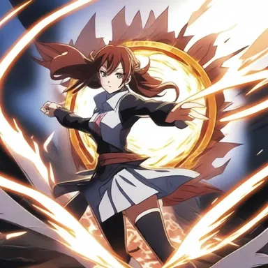 As the battle intensified, the protagonist had no other choice but to turn to her inner strength and unleash her hidden powers in the anime series.