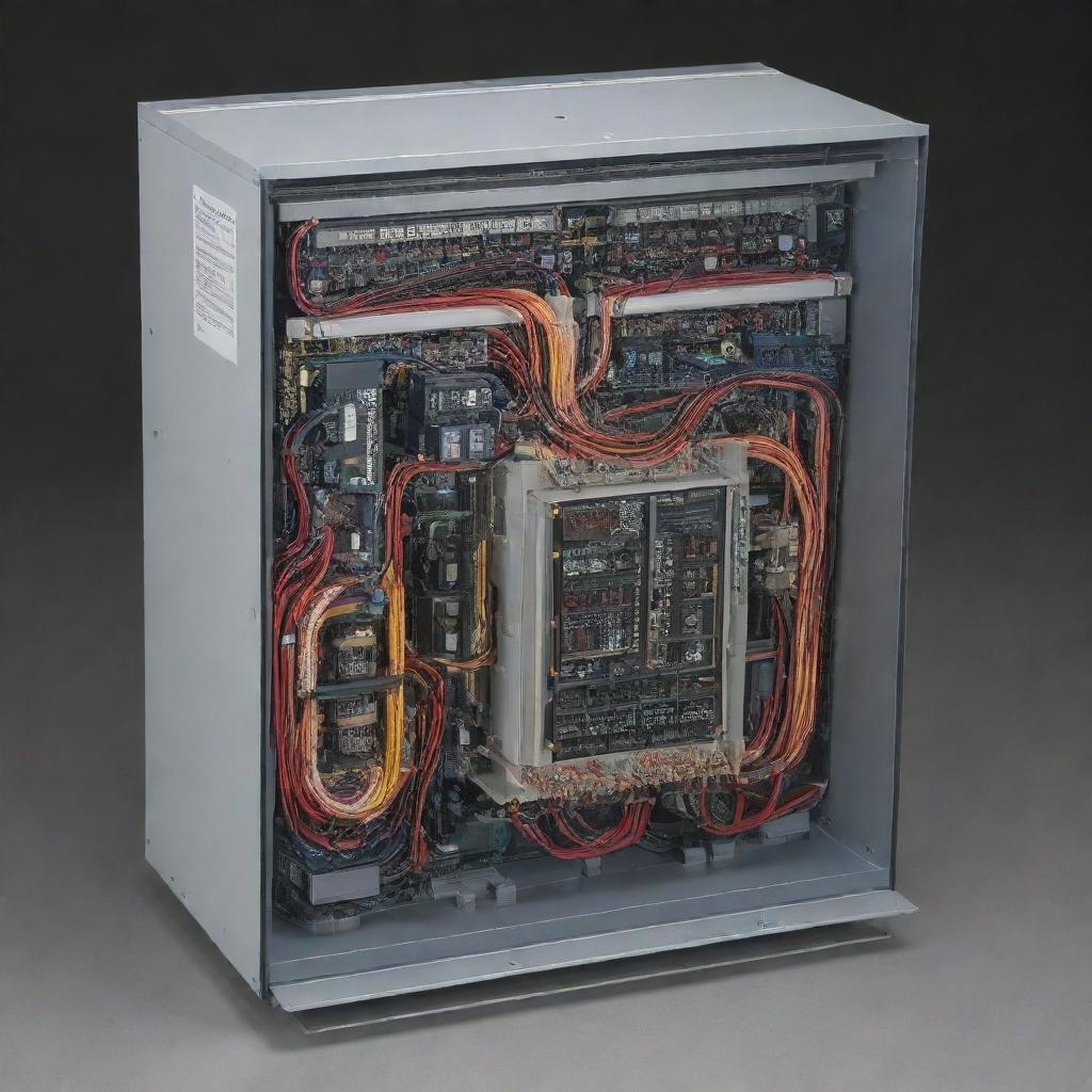 Generate a detailed schematic of a three-phase inverter.