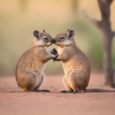 As the sun set over the African savannah, the couple watched a family of hyraxes frolic together, their love mirroring the playful nature of these small mammals.