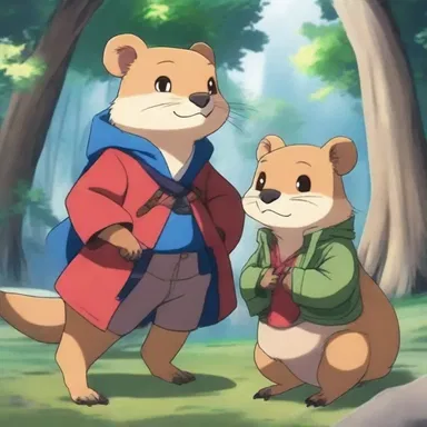 In an anime series set in a fantasy world, the protagonist befriends a magical hyrax with the ability to communicate with humans, becoming an important ally in their quest to save the kingdom.
