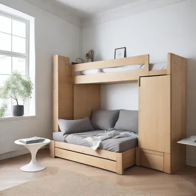 The polyvalent nature of the convertible furniture allows for flexible use of space in small apartments.