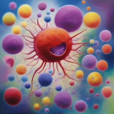 The artist created a stunning painting that depicted a polyvalent immune system fighting against various pathogens.