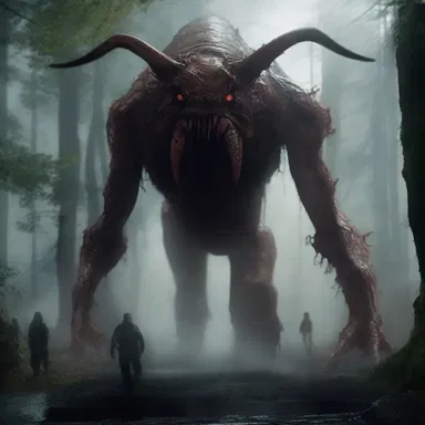 The horror movie showcased a terrifying metamorphous creature that emerged from deep within the earth.