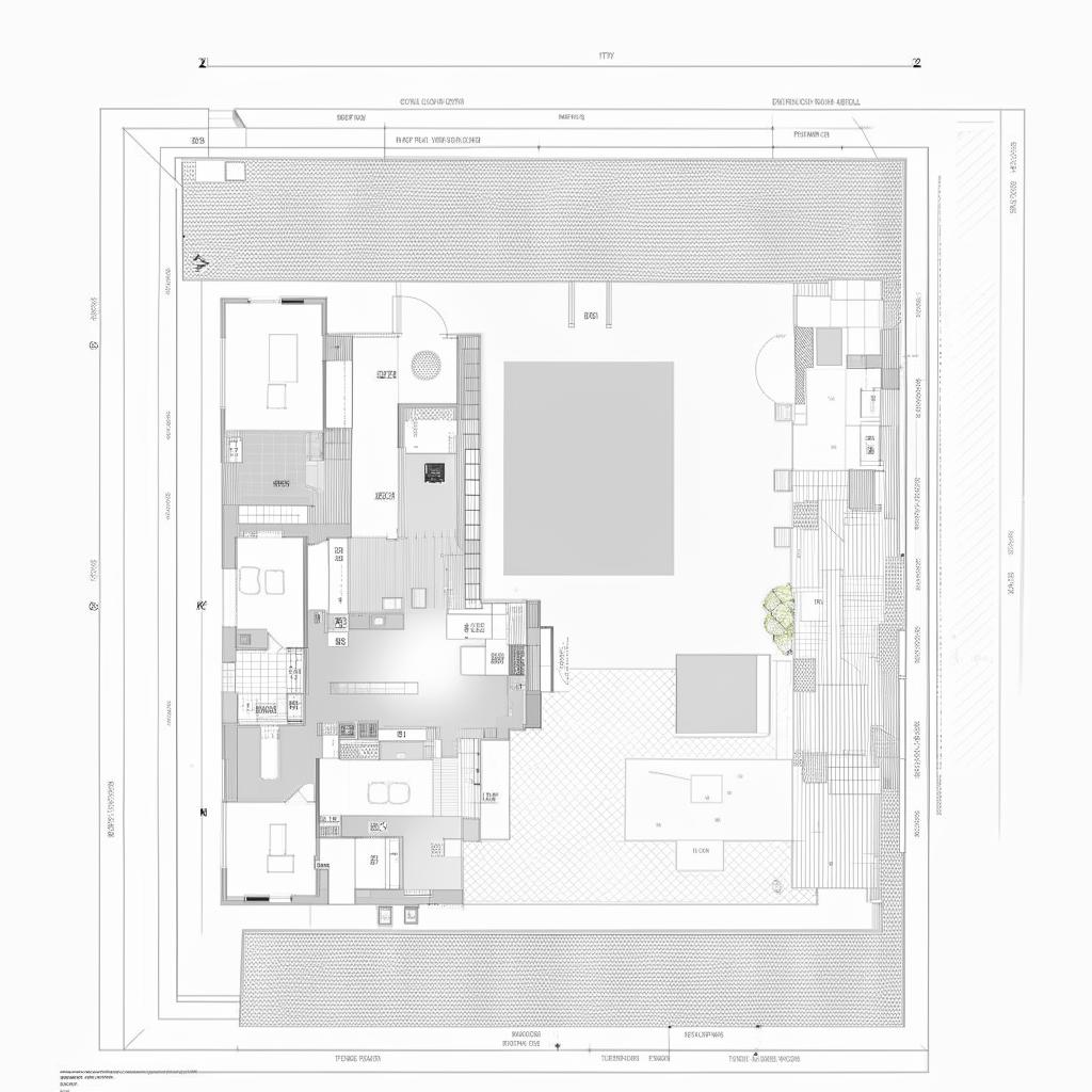 Generate a detailed 2D floor plan with clear labels and measurements, showcasing a balanced layout and modern design features.