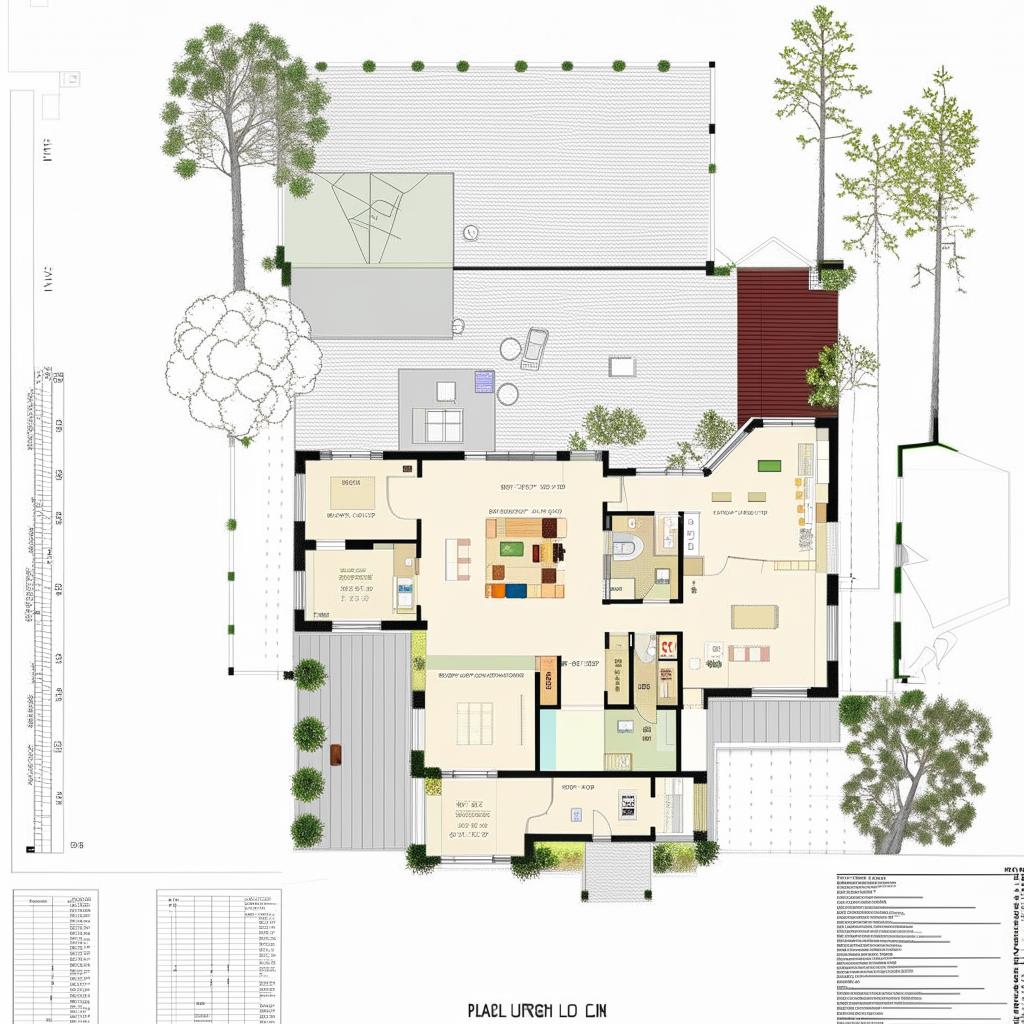 Generate a detailed 2D floor plan with clear labels and measurements, showcasing a balanced layout and modern design features.