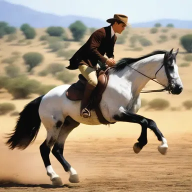 In the movie, the protagonist rode a high stepper horse during an intense chase scene.