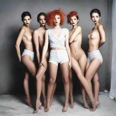 The fashion industry often portrays models in grovelling poses to convey a sense of vulnerability and submissiveness.
