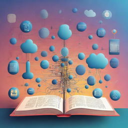 An engaging, high-quality digital art image portraying a book cover about computational intelligence