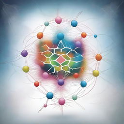 A high-quality digital art image representing a book cover about Fuzzy Logic, Artificial Neuron Network, and Genetic Algorithm