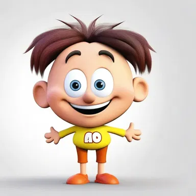 The cartoon character had a quirky hairstyle that resembled the pubic region, adding a humorous touch to its appearance.