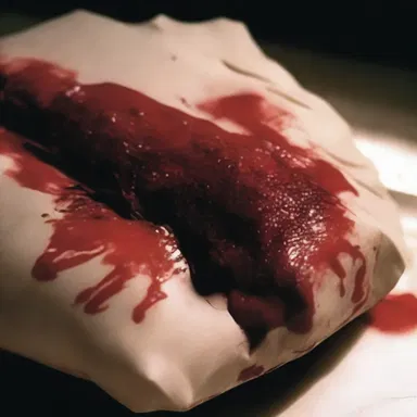 In the movie, the character used fibrin to stop the bleeding after a gunshot wound.
