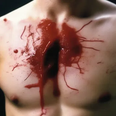 In the movie, the character used fibrin to stop the bleeding after a gunshot wound.