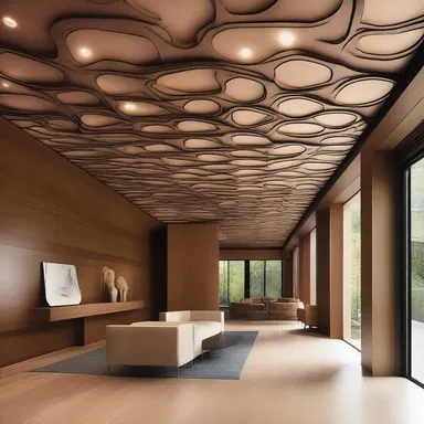 The architect incorporated fibrin-like patterns in the ceiling design, creating a unique and artistic atmosphere.