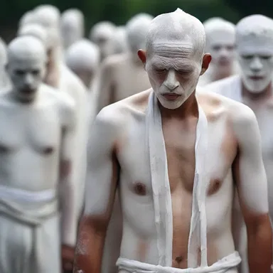In many religious rituals, the act of bleaching represents purification and the removal of sins.