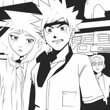 The animator used bleach to remove color from the characters when they entered a black-and-white flashback scene.