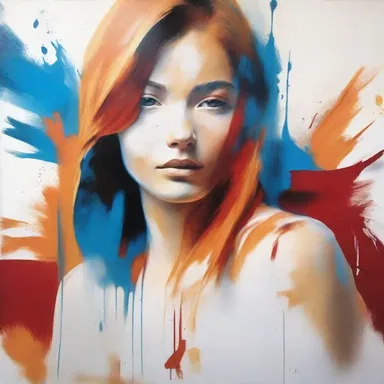 The artist decided to use bleach to create a striking effect by selectively removing color from the painting.