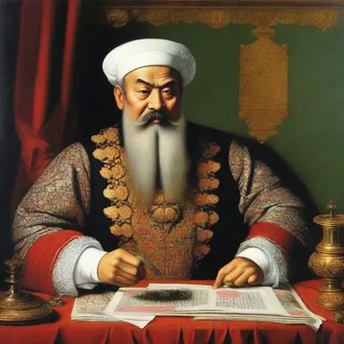 The famous painting portrays the wealthy merchant as the drawee of a luxurious check, symbolizing his vast wealth and power.