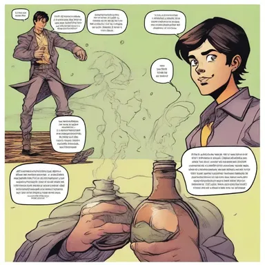 In the comic book series, the protagonist gains superpowers after consuming a potion made with sarsaparilla root.