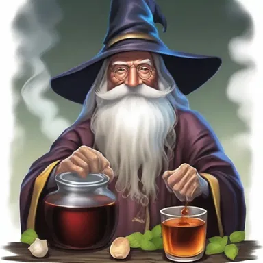 The old wizard brewed a magical potion by steeping sarsaparilla root in boiling water in the fantasy novel.