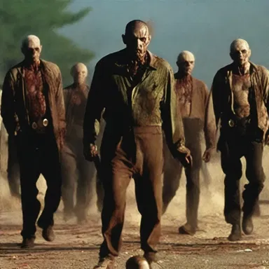 In the horror movie, the evil honcho commanded a group of zombies to terrorize the town.