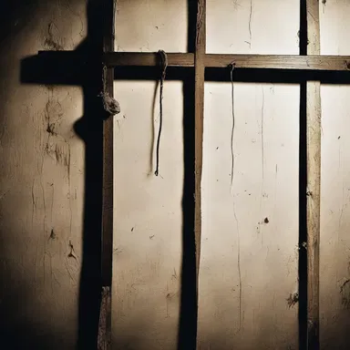 As the haunted house came alive, the tawse hung ominously on the wall, a symbol of the punishment awaiting those who dare enter.