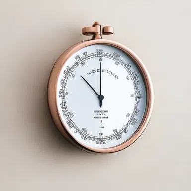 The mercury barometer's sleek design and metallic finish make it a fashionable addition to any modern home decor.