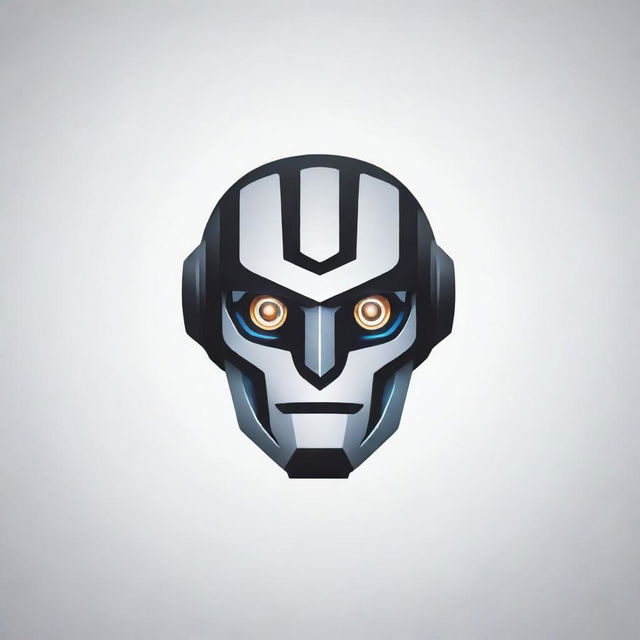 Logo design of transforming robots, incorporating futuristic and mechanical elements with a sleek and stylish approach.