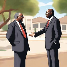 A high-quality digital art piece depicting a scene of ministerial ethics