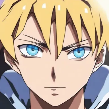 In the anime series, the protagonist's eyes glow brightly when using their special powers.