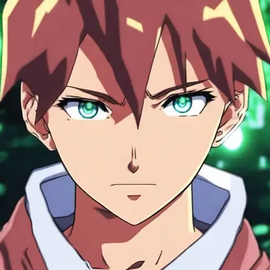 In the anime series, the protagonist's eyes glow brightly when using their special powers.