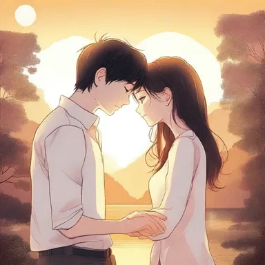 In the novel, the love between the two main characters created a warm glow in their hearts.