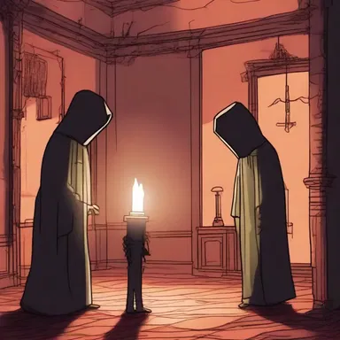 As the characters explored the haunted house, they could feel an eerie glow of warmth surrounding them.