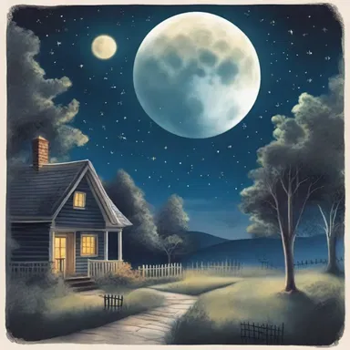 The author used vivid descriptions to bring the scene to life, describing the soft glow of the moon illuminating the night sky.