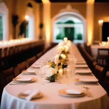 The soft glow of candlelight filled the room, creating a romantic ambiance for the couple's dinner.