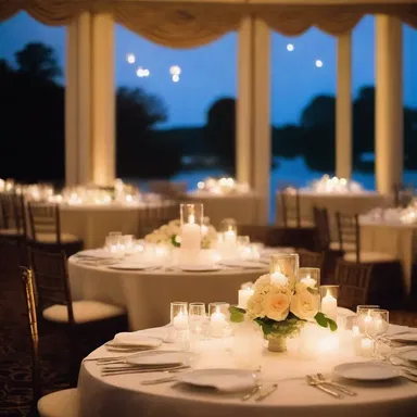 The soft glow of candlelight filled the room, creating a romantic ambiance for the couple's dinner.