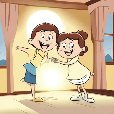 In the cartoon, whenever the character was happy, they would have a radiant glow around them.