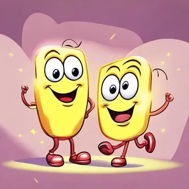 In the cartoon, whenever the character was happy, they would have a radiant glow around them.