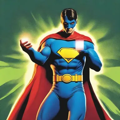 After drinking a special potion, the superhero experienced a sudden glow that heightened his senses and abilities.