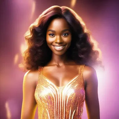 In the movie, the main character goes through a transformation that brings her to a state of glow, radiating confidence and joy.